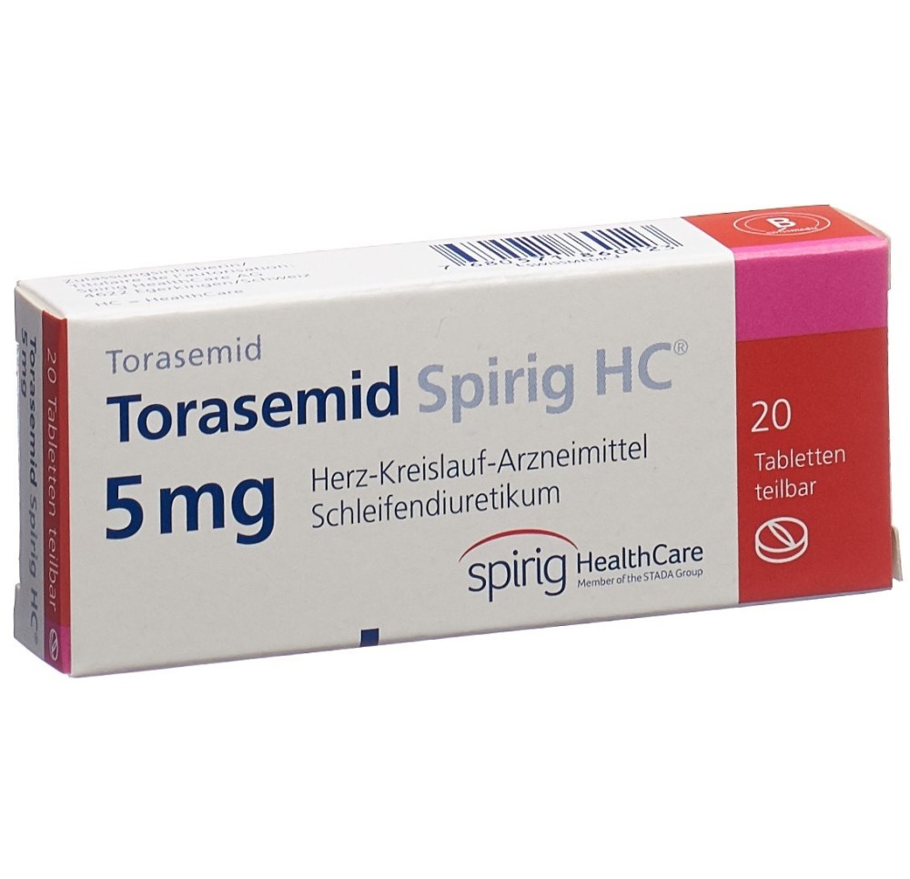 TORASEMIDE Spirig HC cpr 5 mg 20 pce TORASEMIDE Spirig HC cpr 5 mg 20 pce