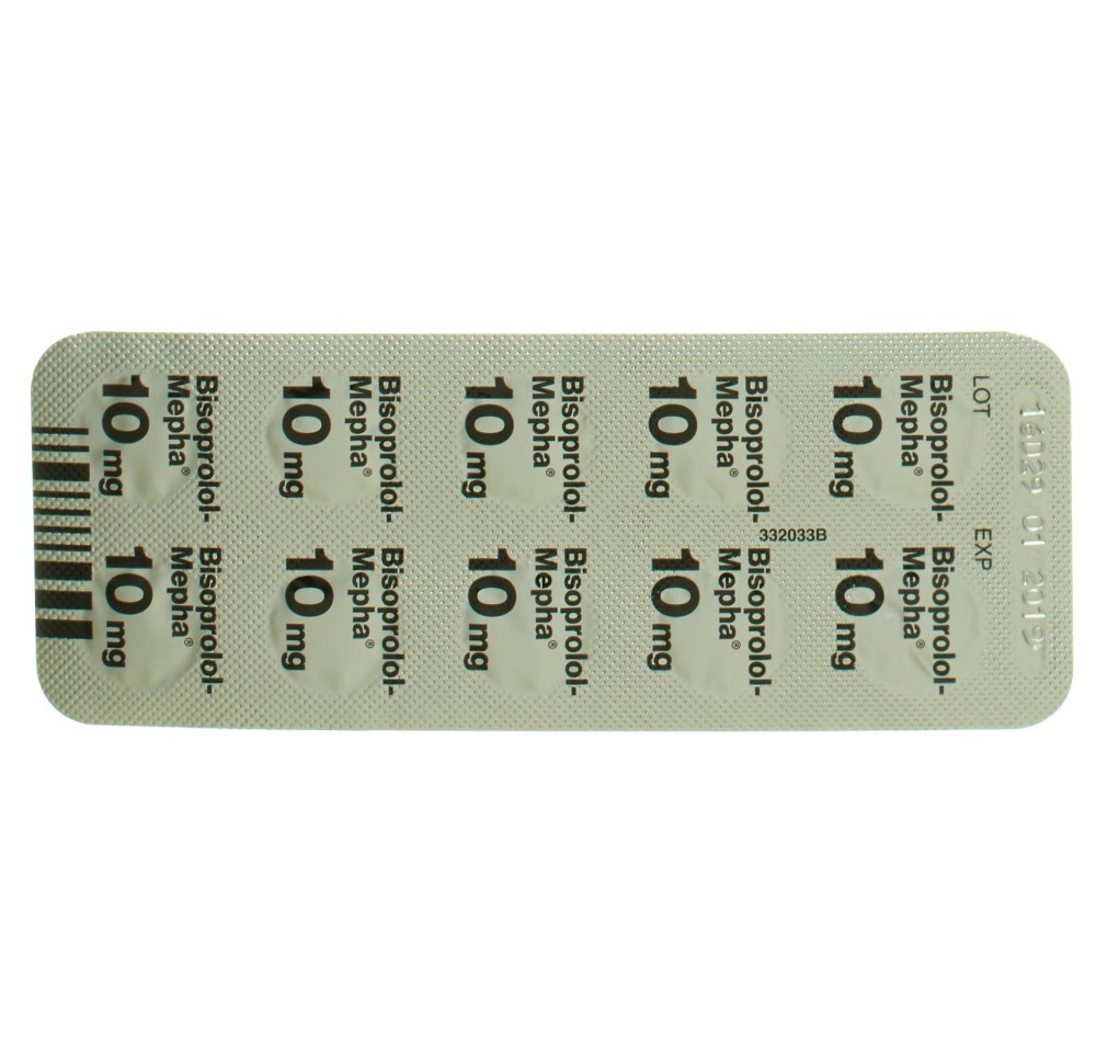 BISOPROLOL Mepha cpr 10 mg 100 pce BISOPROLOL Mepha cpr 10 mg 100 pce