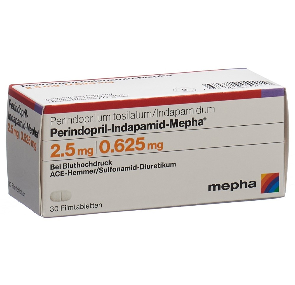 PERINDOPRIL Indapamid-Mepha 2.5/0.625mg bte 30 pce PERINDOPRIL Indapamid-Mepha 2.5/0.625mg bte 30 pce