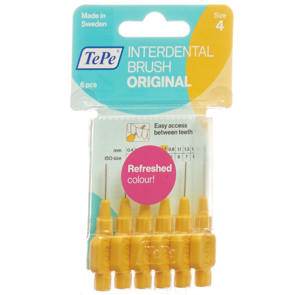 TEPE Interdental Brush 0.7mm jaune blist 6 pce TEPE Interdental Brush 0.7mm jaune blist 6 pce