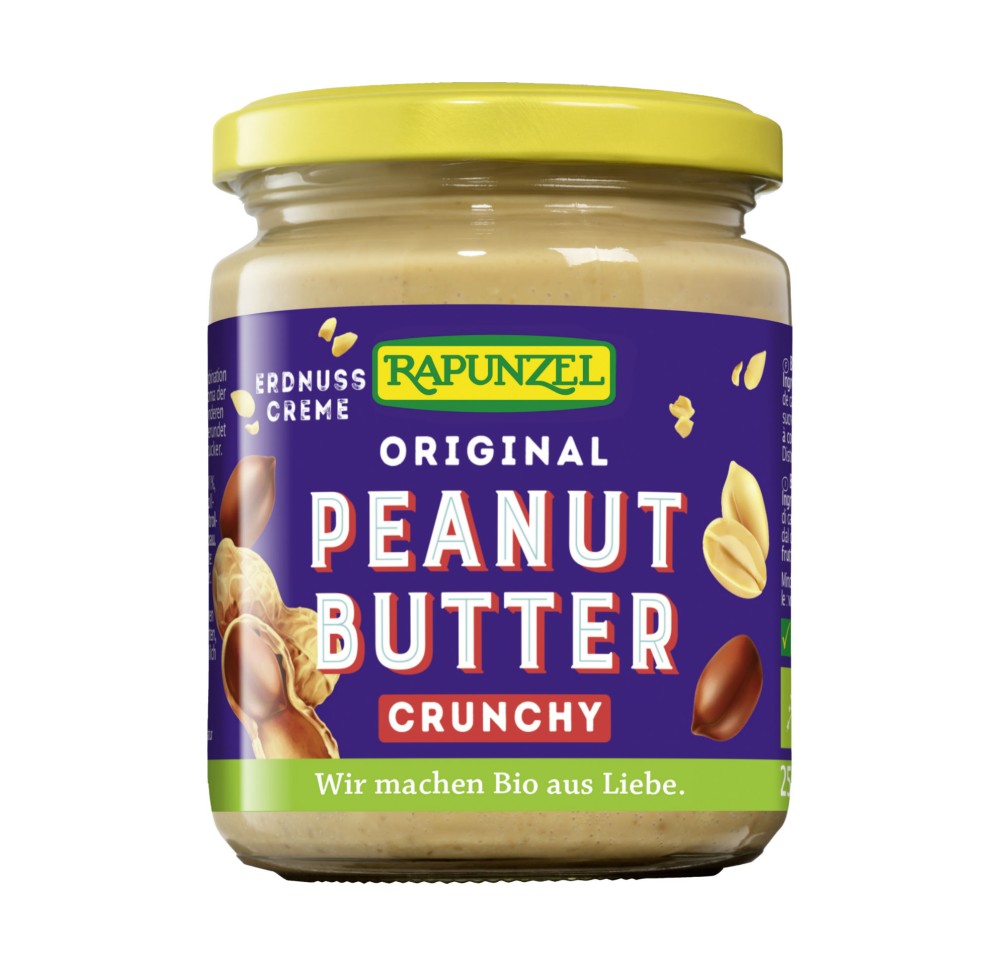 RAPUNZEL beurre de cacahuete crunchy 250 g