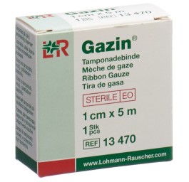 GAZIN mèches en bande 1cmx5m stérile