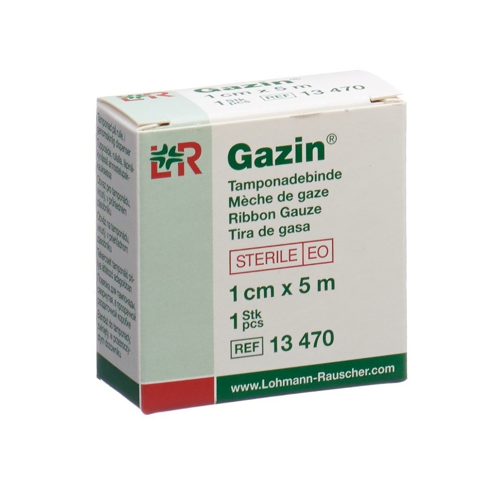 GAZIN mèches en bande 1cmx5m stérile GAZIN mèches en bande 1cmx5m stérile