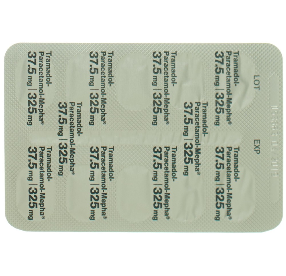 TRAMADOL-PARACETAMOL Mepha 37.5/325 mg 20 pce TRAMADOL-PARACETAMOL Mepha 37.5/325 mg 20 pce