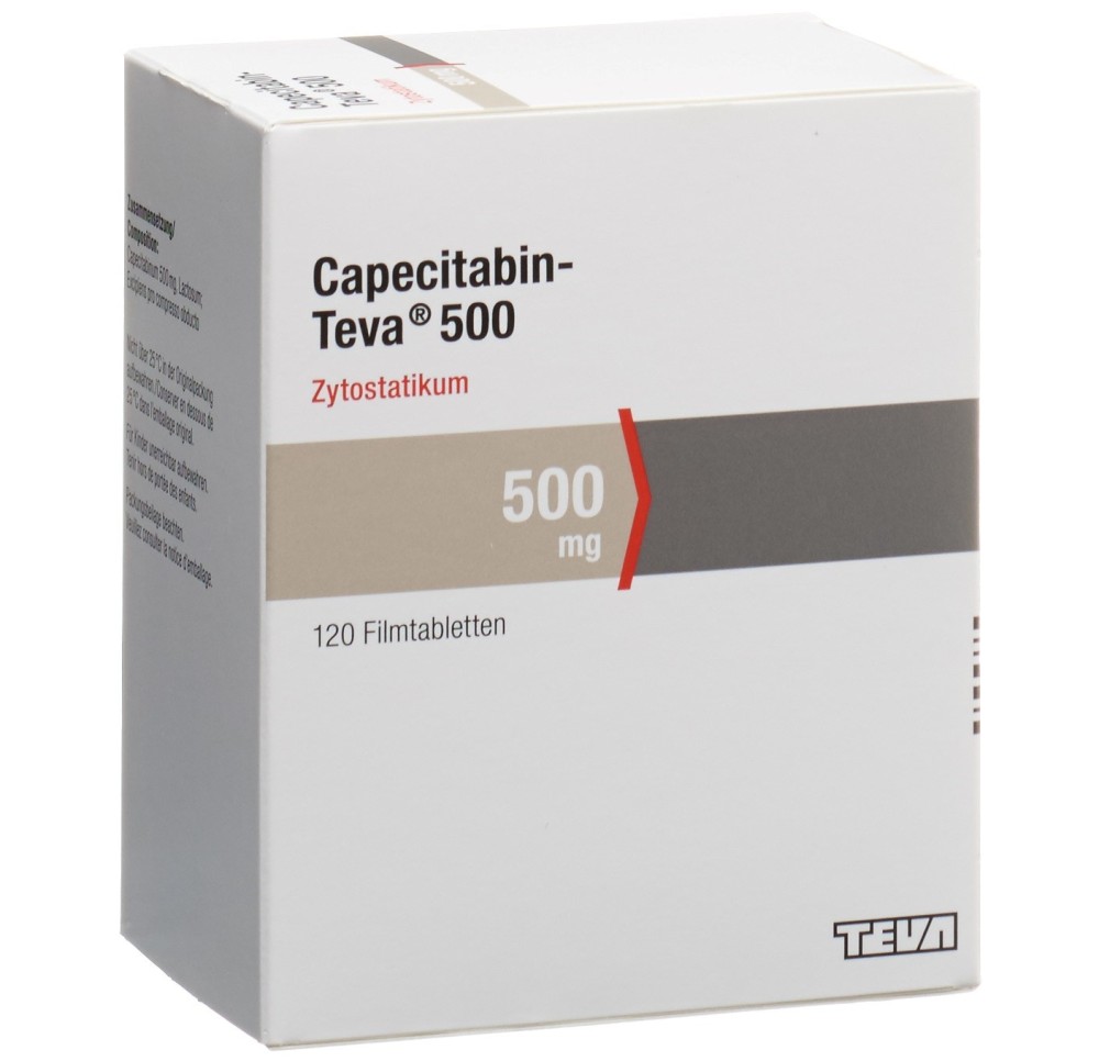 CAPECITABIN Teva cpr pell 500 mg 120 pce CAPECITABIN Teva cpr pell 500 mg 120 pce