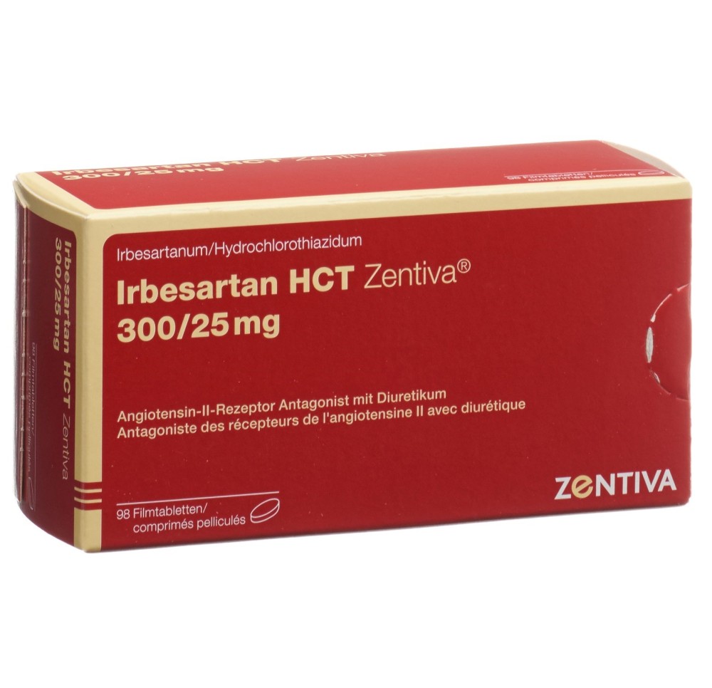 IRBESARTAN HCT Zentiva cpr pell 300/25mg 98 pce IRBESARTAN HCT Zentiva cpr pell 300/25mg 98 pce