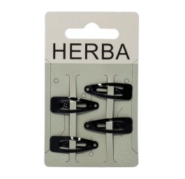 HERBA clic-clac 3.1cm noir 4 pce