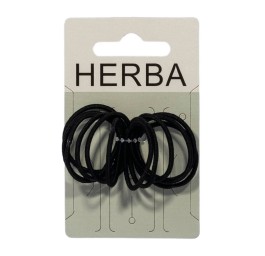 HERBA élastique cheveux 3cm noir 12 pce