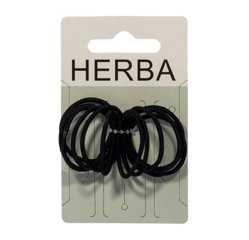 HERBA élastique cheveux 3cm noir 12 pce