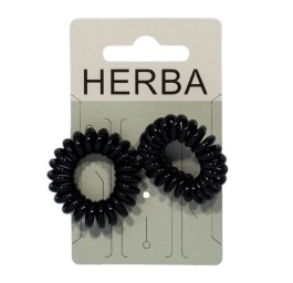 HERBA élastique cheveux 3.8cm petit noir 2 pce