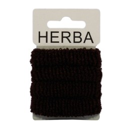 HERBA élastique cheveux 4cm frottée noir 4 pce
