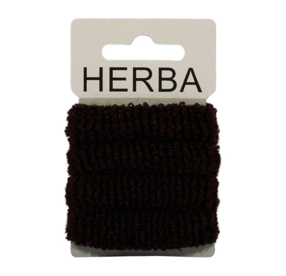 HERBA élastique cheveux 4cm frottée noir 4 pce
