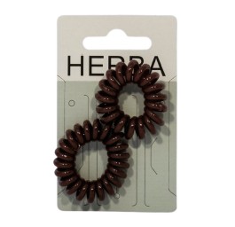 HERBA élastique cheveux 3.8cm petit marron 2 pce