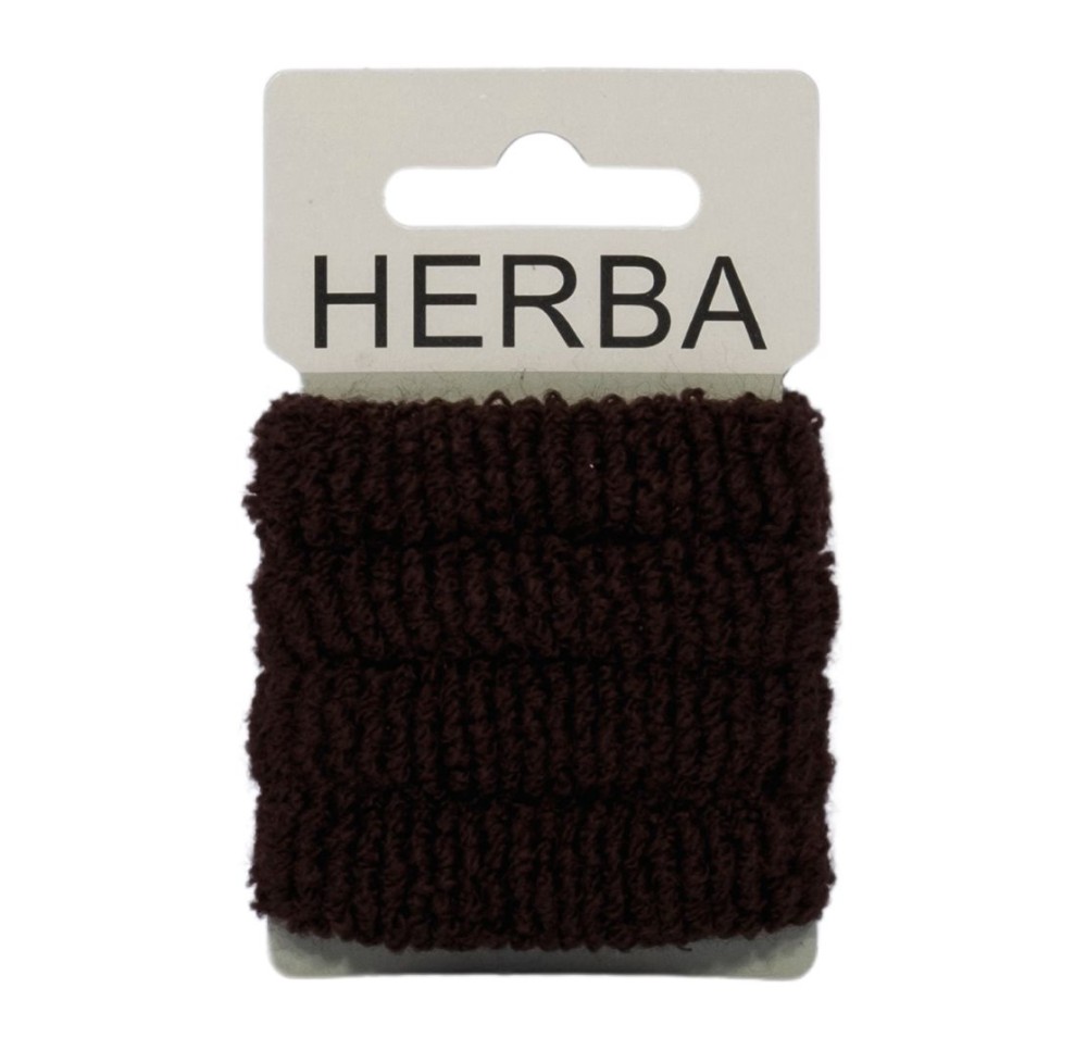 HERBA élastique cheveux 4cm frottée marron 4 pce HERBA élastique cheveux 4cm frottée marron 4 pce