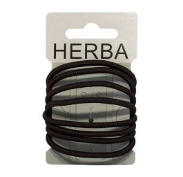 HERBA élastique cheveux 5cm marron 8 pce