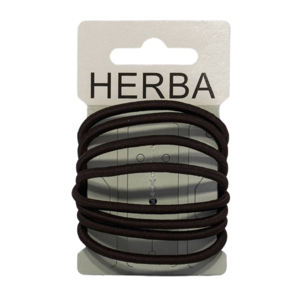 HERBA élastique cheveux 5cm marron 8 pce