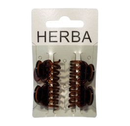 HERBA petite pince 2cm brun 4 pce