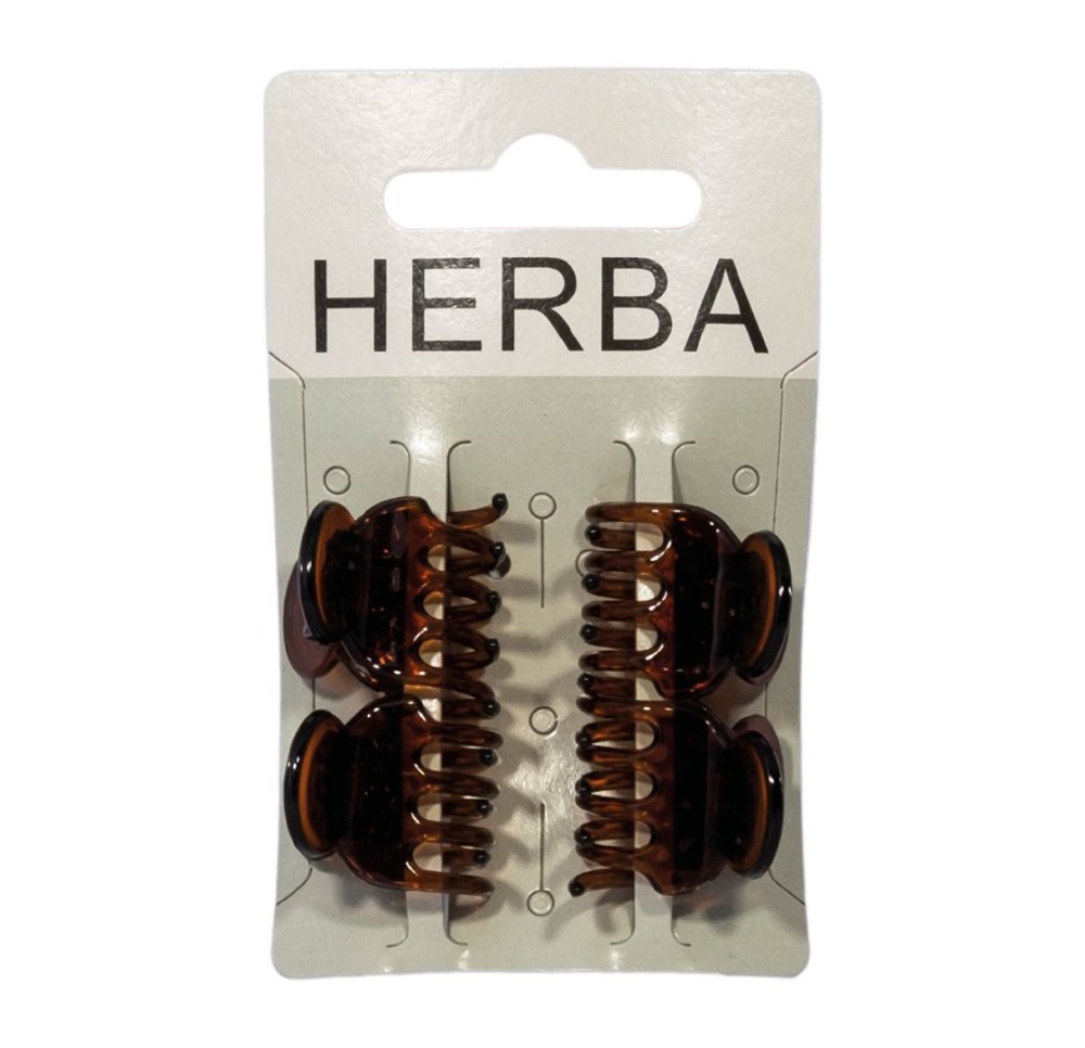 HERBA petite pince 2cm brun 4 pce