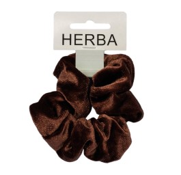 HERBA Scunci 11cm velours marron