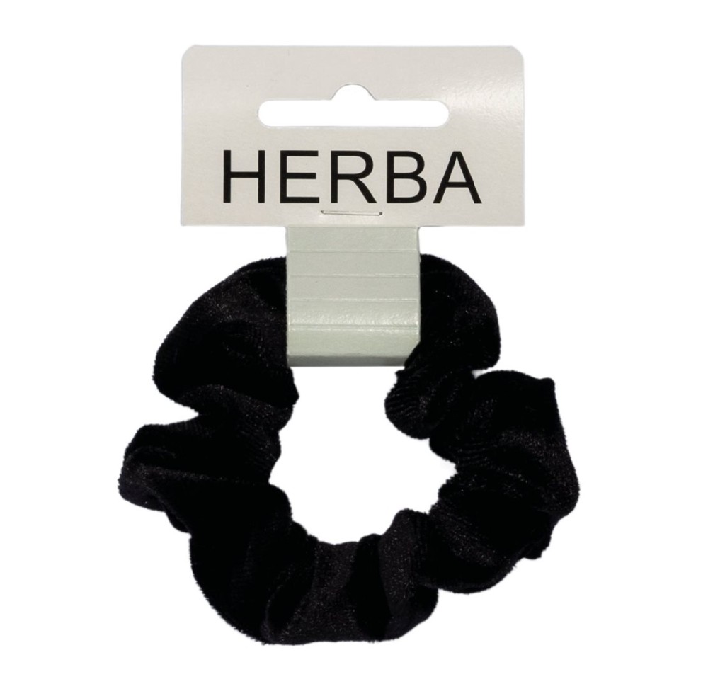 HERBA Scunci 9cm velours noir
