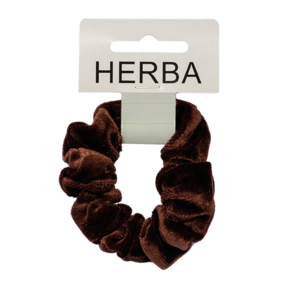 HERBA Scunci 9cm velours marron
