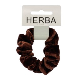 HERBA Scunci 9cm velours marron