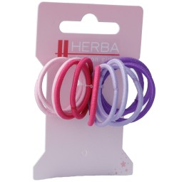 HERBA Kids élastique cheveux 3cm rosé 12 pce