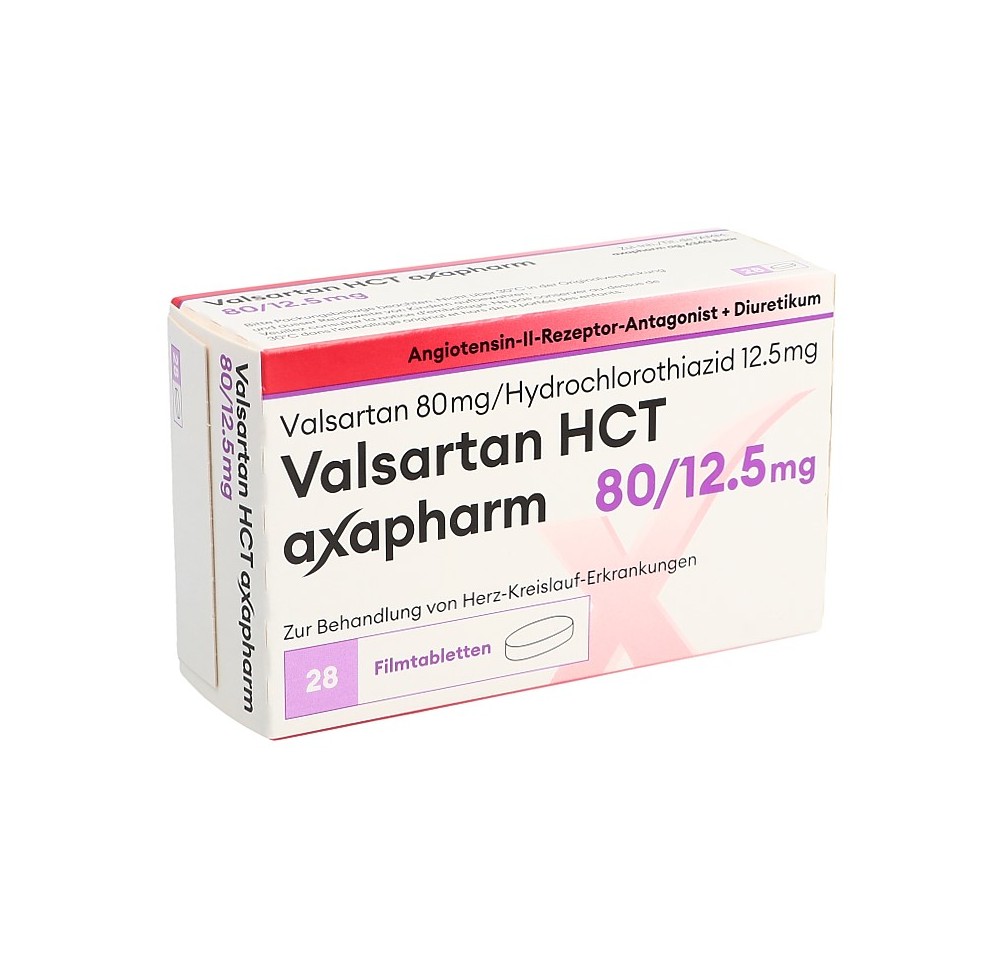 VALSARTAN HCT axapharm 80/12.5 mg 28 pce VALSARTAN HCT axapharm 80/12.5 mg 28 pce