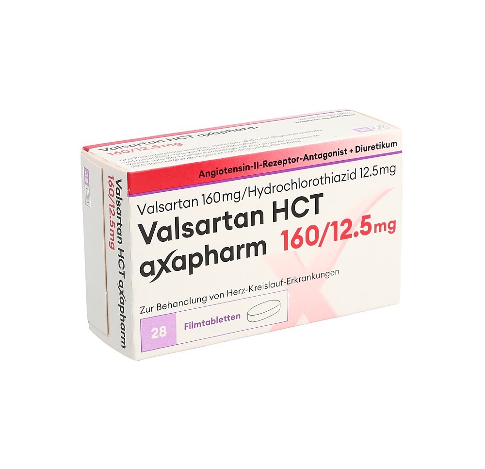 VALSARTAN HCT axapharm 160/12.5 mg 28 pce VALSARTAN HCT axapharm 160/12.5 mg 28 pce