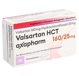 VALSARTAN HCT axapharm 160/25 mg 28 pce