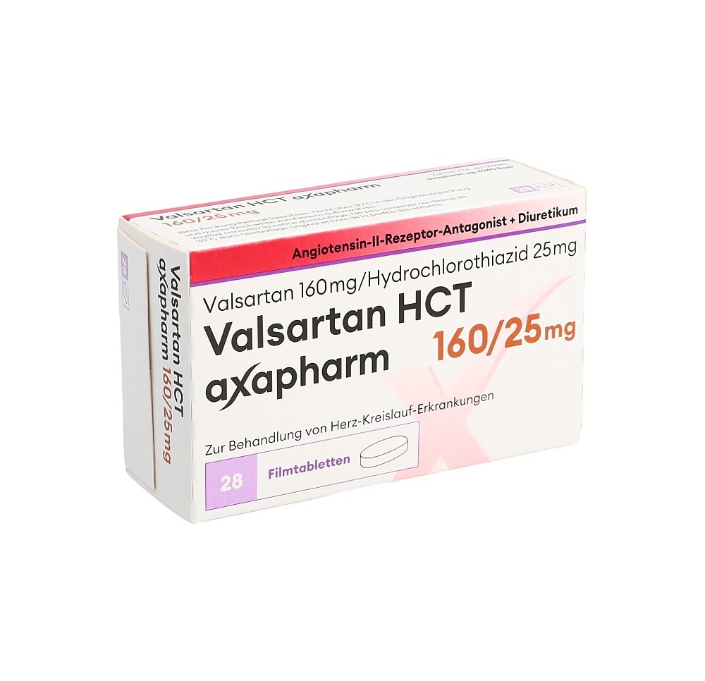 VALSARTAN HCT axapharm 160/25 mg 28 pce VALSARTAN HCT axapharm 160/25 mg 28 pce