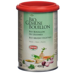 MORGA bouillon de légumes pâte bio bte 400 g