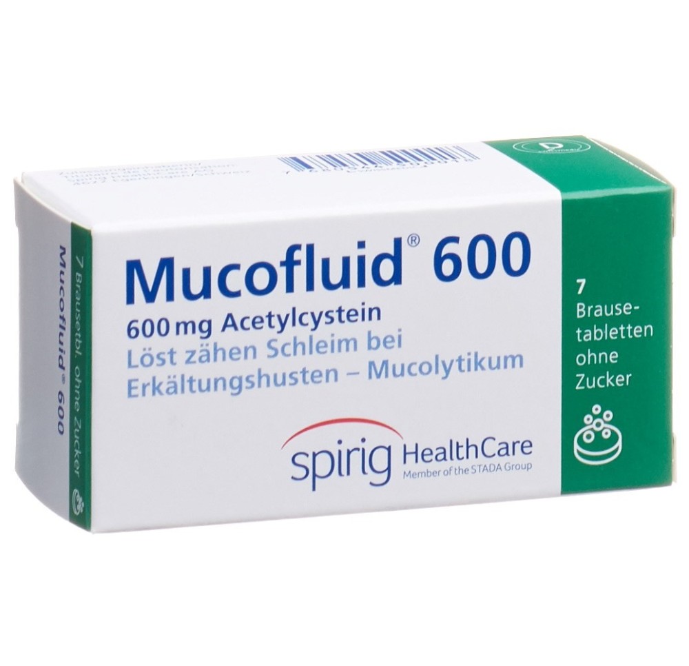 MUCOFLUID cpr eff 600 mg bte 7 pce