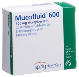MUCOFLUID cpr eff 600 mg bte 14 pce