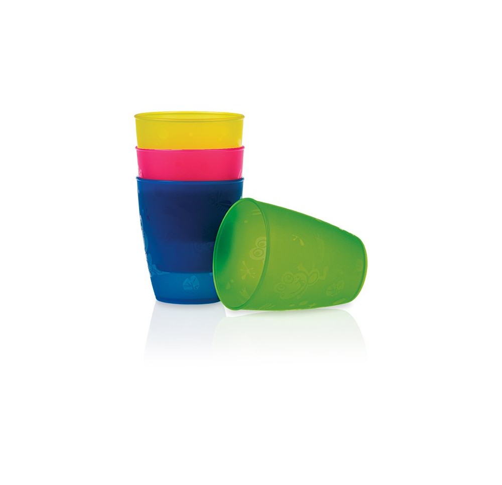 NUBY set de gobelets 300ml utili micro-ondes 4pce