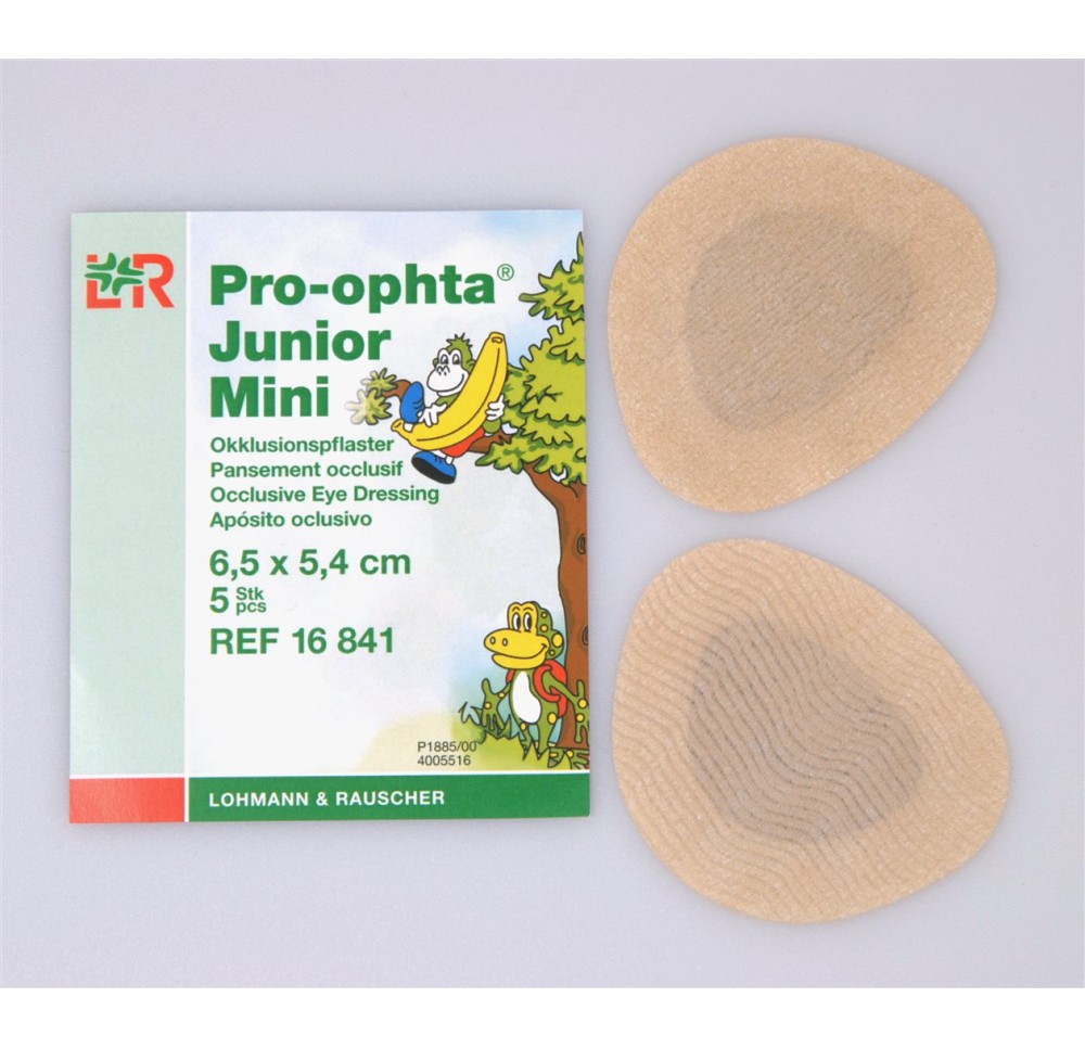 PRO-OPHTA Jun pans occlusif mini 6.5x5.4cm 5 pce PRO-OPHTA Jun pans occlusif mini 6.5x5.4cm 5 pce