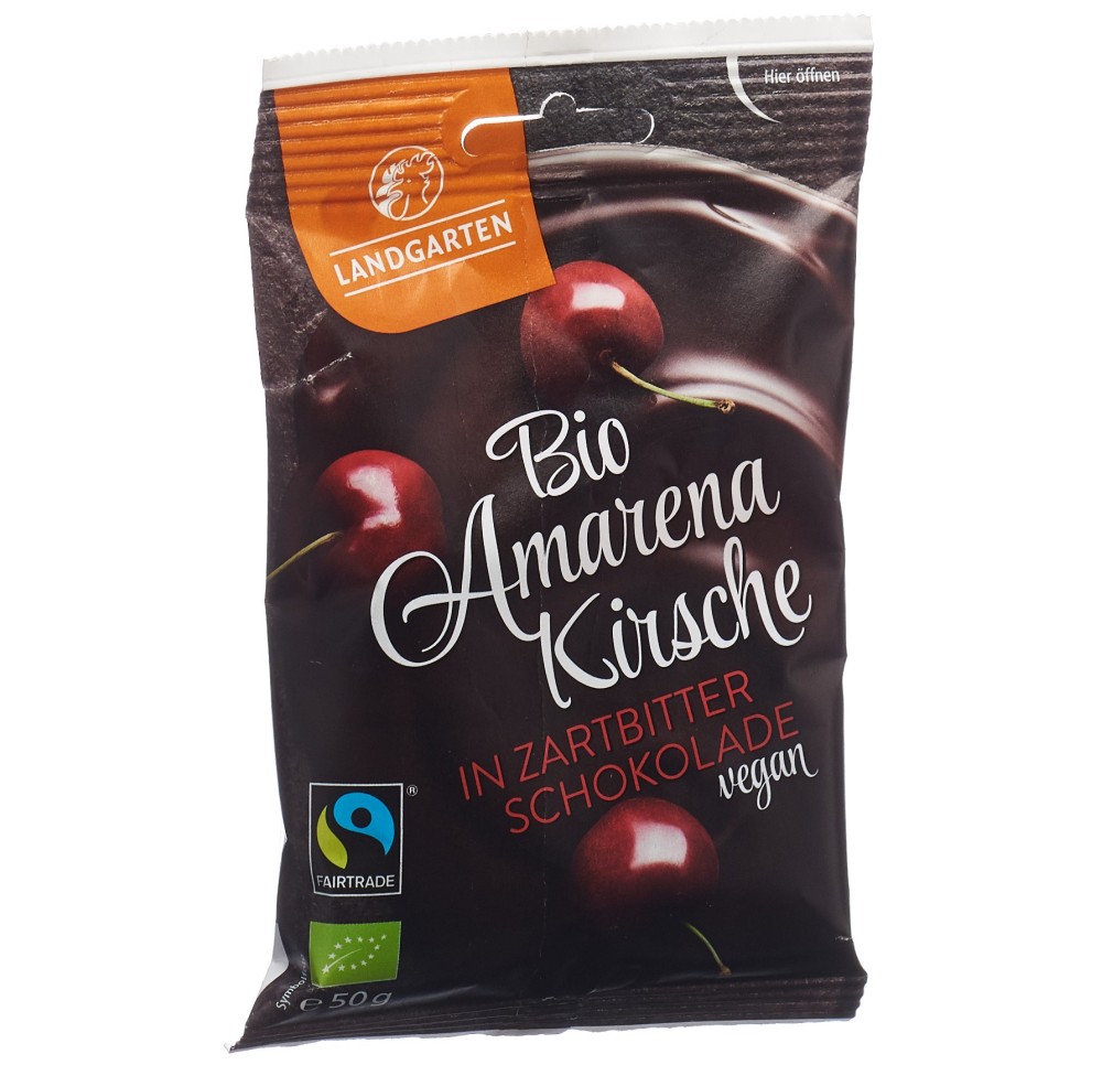 LANDGARTEN cerises amar choco noir bio Fairtr 50 g LANDGARTEN cerises amar choco noir bio Fairtr 50 g