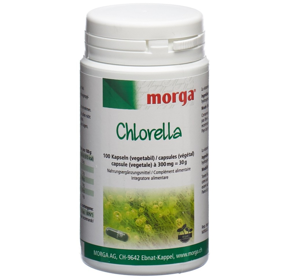 MORGA Chlorella capsules végétales 100 pce MORGA Chlorella capsules végétales 100 pce