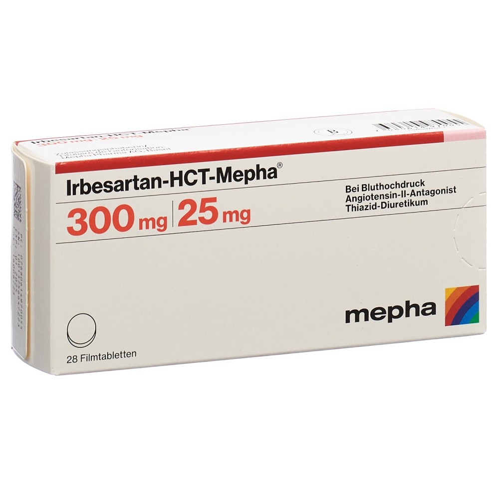 IRBESARTAN-HCT Mepha cpr pell 300/25 28 pce