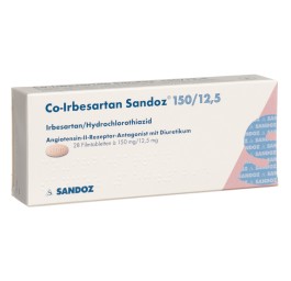 CO-IRBESARTAN Sandoz cpr pell 150/12.5 mg 28 pce
