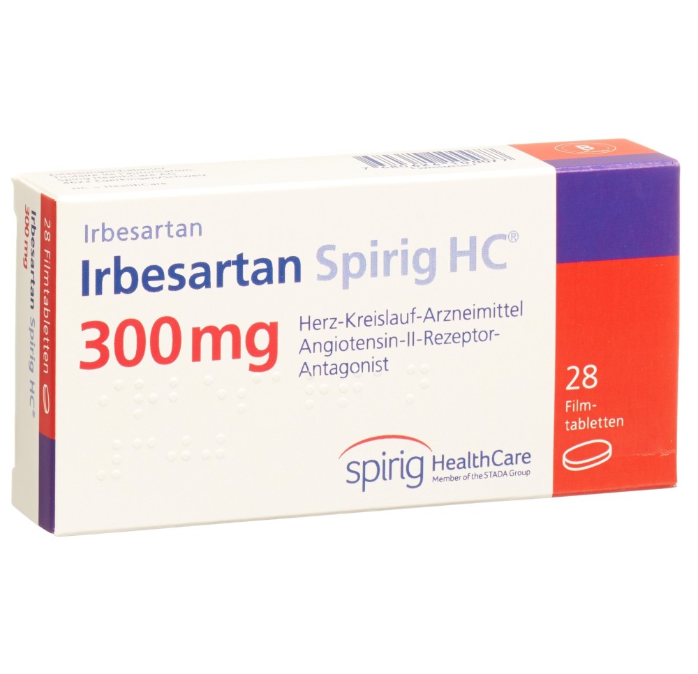 IRBESARTAN Spirig HC cpr pell 300 mg 28 pce IRBESARTAN Spirig HC cpr pell 300 mg 28 pce