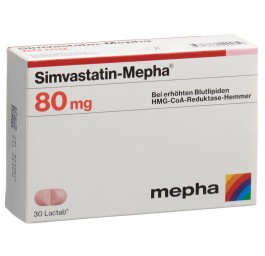 SIMVASTATIN Mepha Lactab 80 mg 30 pce