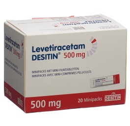 LEVETIRACETAM DESITIN mini cpr pel 500 mg 20 pce