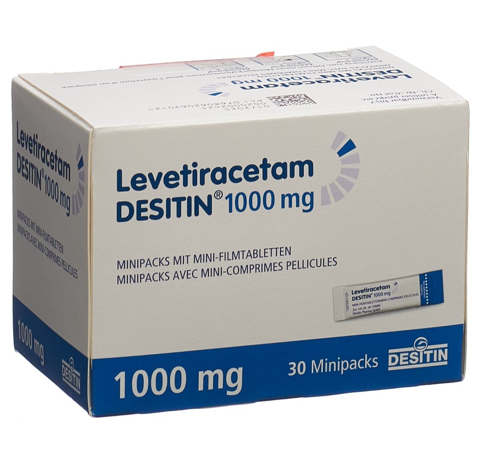 LEVETIRACETAM DESITIN mini cpr pel 1000 mg 30 pce LEVETIRACETAM DESITIN mini cpr pel 1000 mg 30 pce