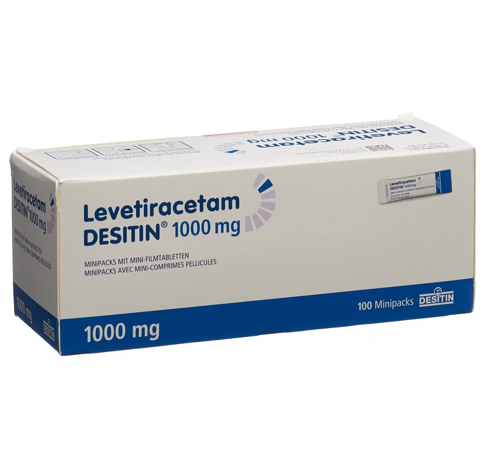 LEVETIRACETAM DESITIN mini cpr pel 1000 mg 100 pce LEVETIRACETAM DESITIN mini cpr pel 1000 mg 100 pce