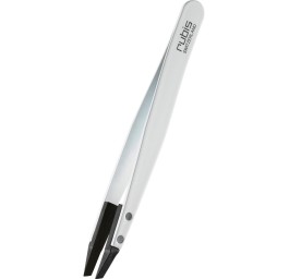 RUBIS pincette techno polymére biseauté blanc inox