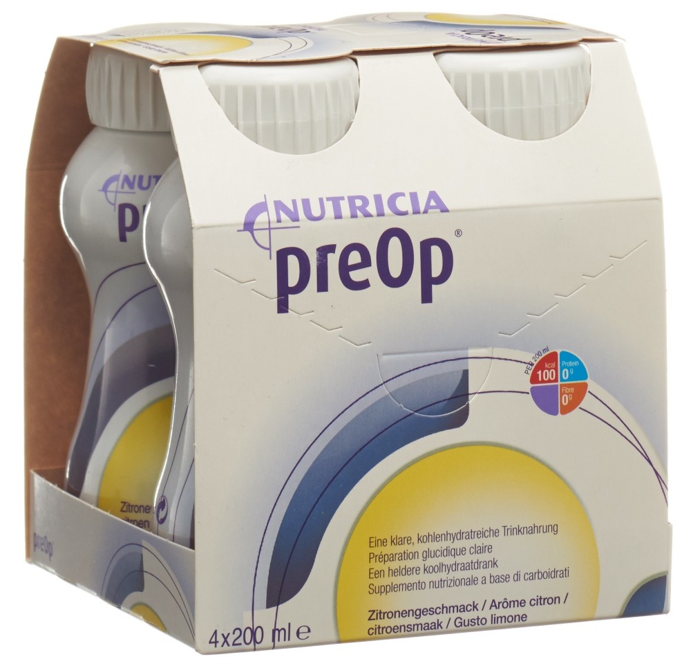 PREOP boisson liq citrone 4 x 200 ml