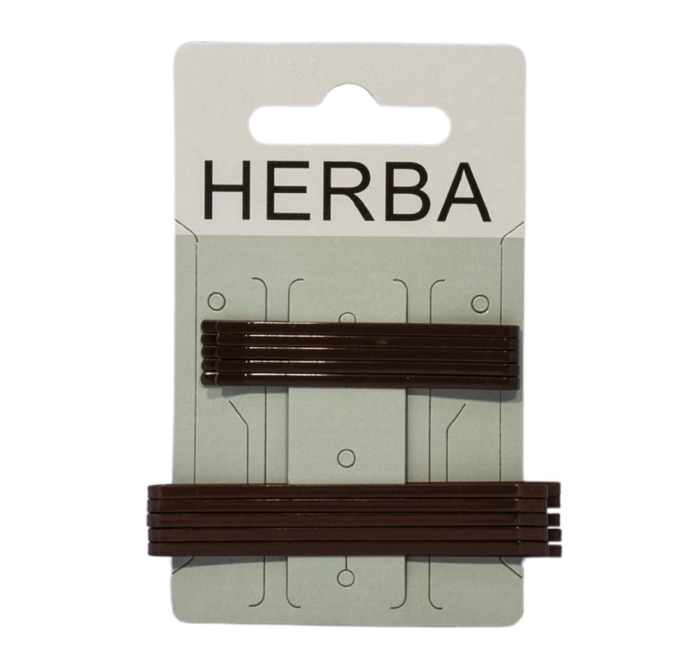 HERBA pince à cheveux brun 121949 10 pce