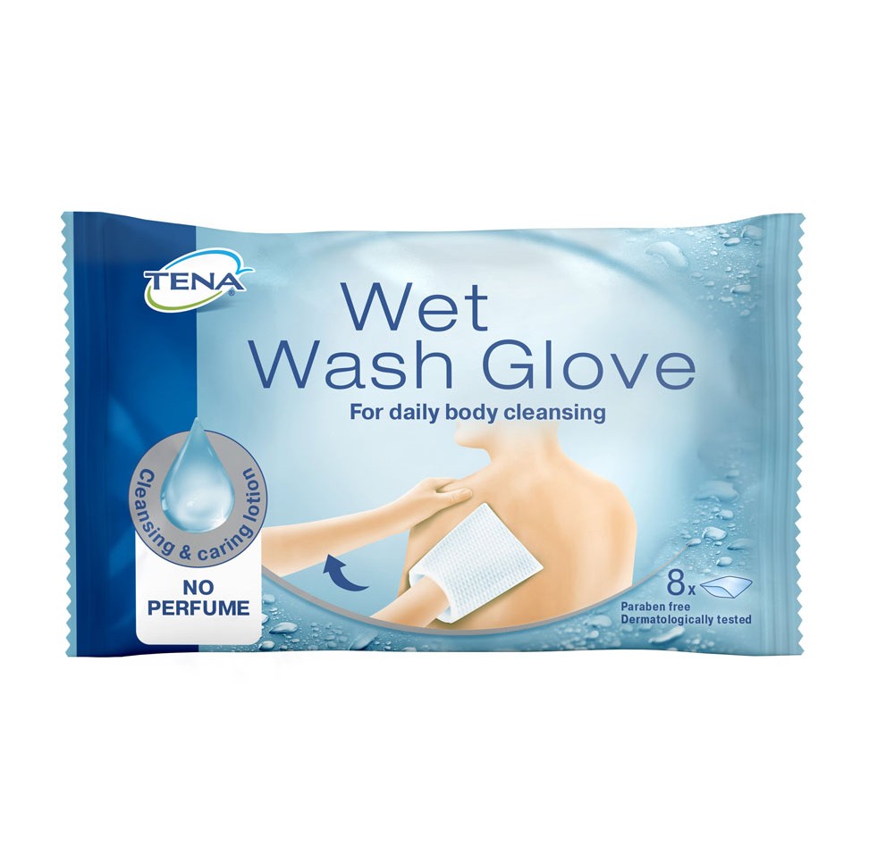 TENA Wet Wash Glove non parfumé 8 pce TENA Wet Wash Glove non parfumé 8 pce