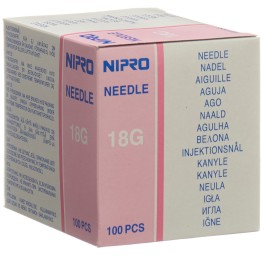 NIPRO aiguilles 1.2x38mm 18Gx1 1/2" rose 100 pce